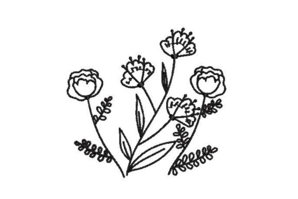 Line Art Flowers