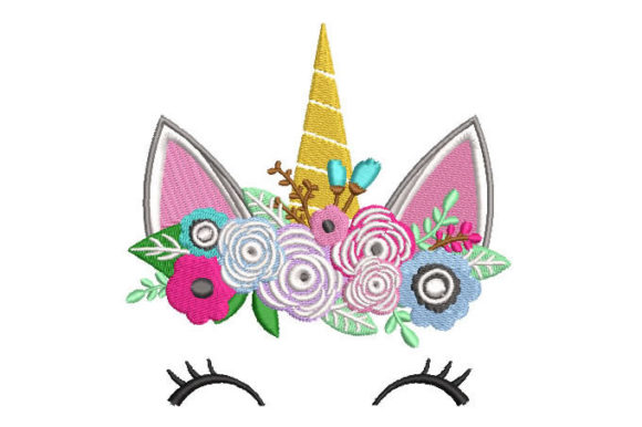 Unicorn with Flowers